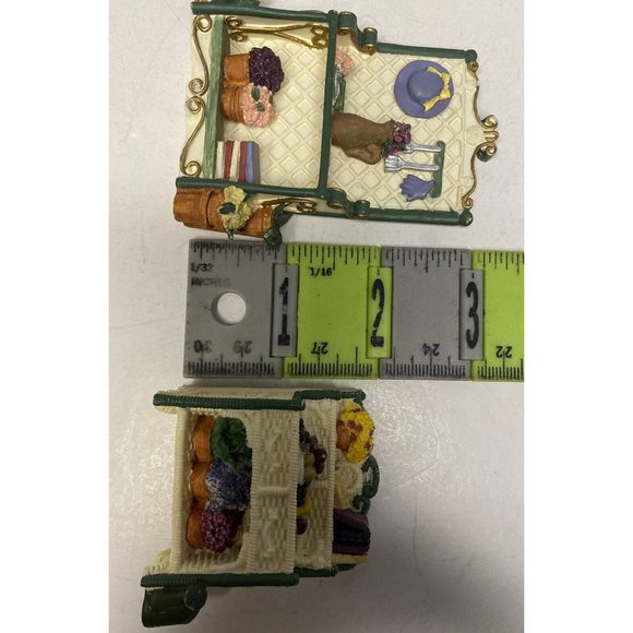 Avon Collectibles Victorian Memories Miniature Doll Furniture Wicker Garden 2pc - Picture 6 of 9